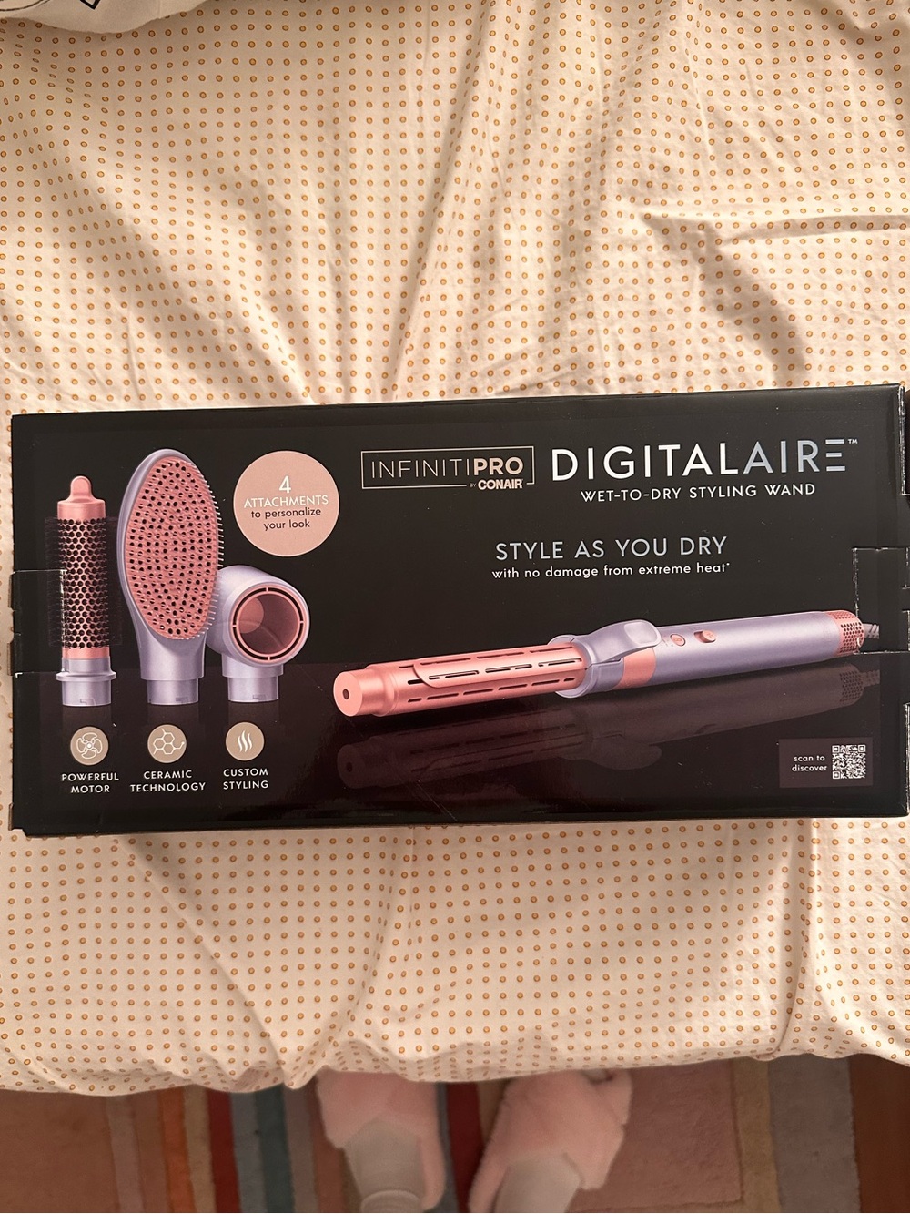 Conair InfinitiPRO DigitalAire Wet-to-Dry Styling Wand - Pink/Purple